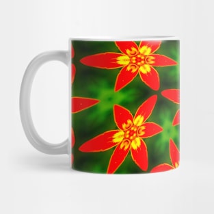 Red Cute Blossom Pattern Mug